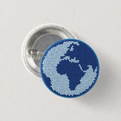 Planeet Aarde Ronde Button 3,2 Cm (Voorkant /achterkant)