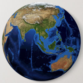 Planeet Aarde Ronde Button 6,0 Cm