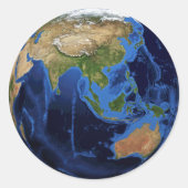 Planeet Aarde Ronde Sticker (Voorkant)