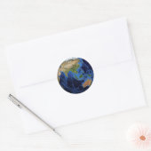 Planeet Aarde Ronde Sticker (Envelop)