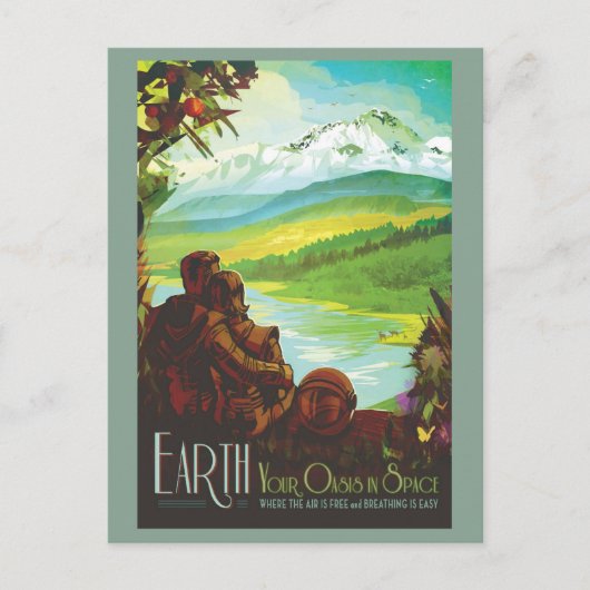 Planeet Aarde Ruimte Zonnestelsel Briefkaart (Voorkant)