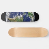 PLANEET AARDE RUIMTEFOTOGRAFIE BLAUW GREENS ZWARTE PERSOONLIJK SKATEBOARD (Horizontaal)