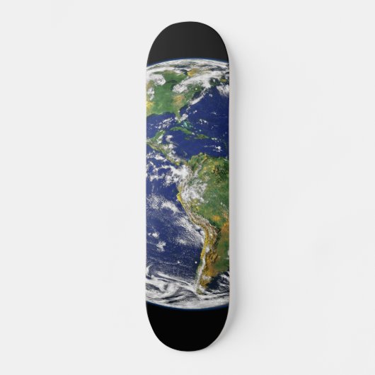 PLANEET AARDE RUIMTEFOTOGRAFIE BLAUW GREENS ZWARTE PERSOONLIJK SKATEBOARD (Voorkant)