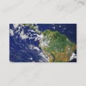 PLANEET AARDE RUIMTEFOTOGRAFIE BLAUW GREENS ZWARTE VISITEKAARTJE (Achterkant)