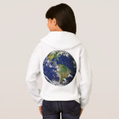 PLANEET AARDE UIT SPACE Girls' Hoodie (Achterkant volledig)