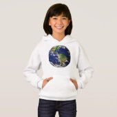 PLANEET AARDE UIT SPACE Girls' Hoodie (Voorkant volledig)