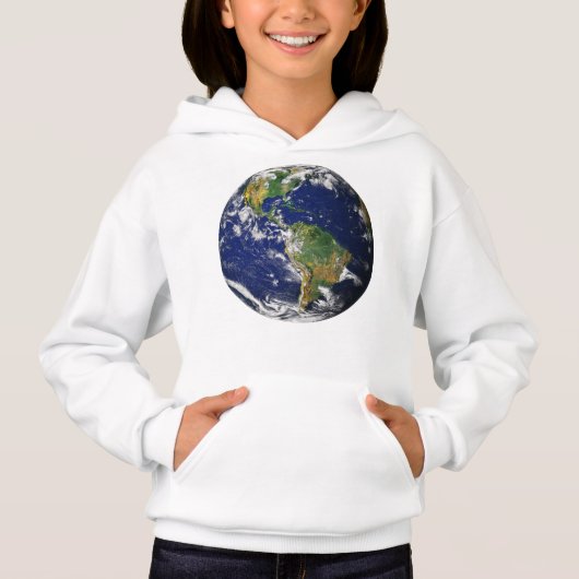 PLANEET AARDE UIT SPACE Girls' Hoodie (Voorkant)