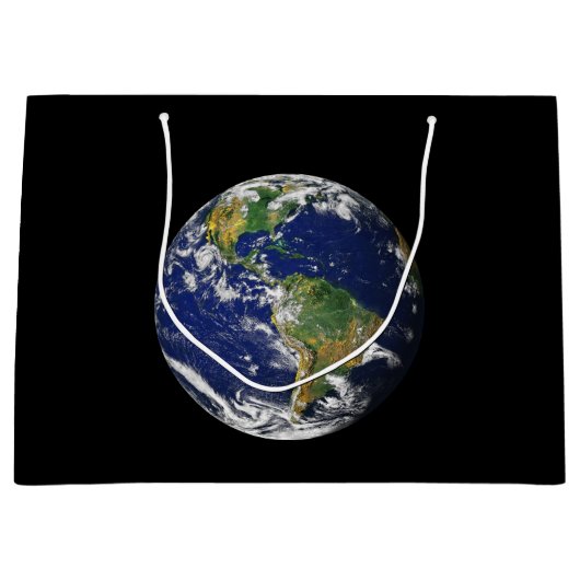 PLANEET AARDE VAN RUIMTE Grote Cadezak Groot Cadeauzakje (Voorkant)