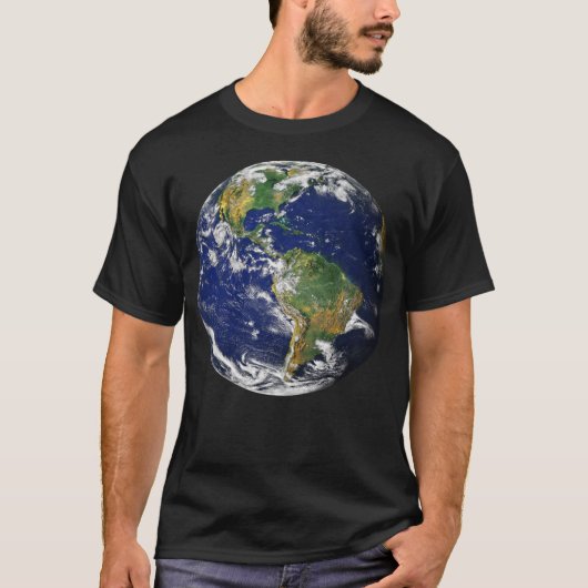 PLANEET AARDE VAN RUIMTE Mannen T-Shirt (Voorkant)