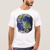 PLANEET AARDE VAN RUIMTE Mannen Witte T-Shirt (Voorkant)