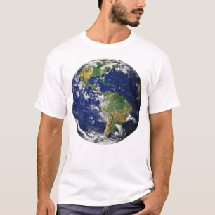 PLANEET AARDE VAN RUIMTE Mannen Witte T-Shirt