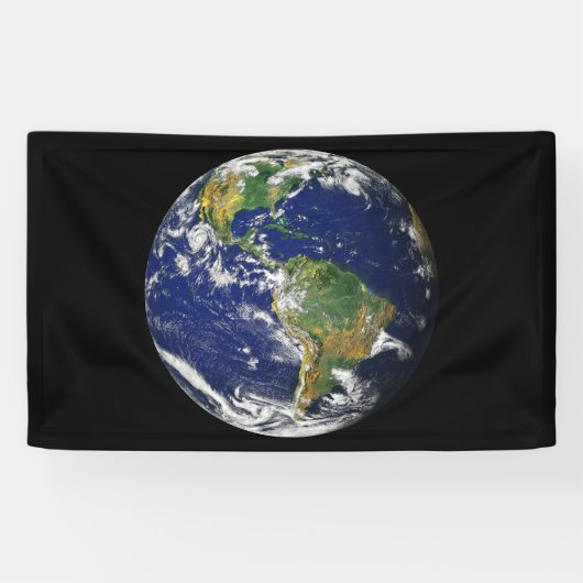 PLANEET AARDE VAN RUIMTEBanner Spandoek (Horizontaal)