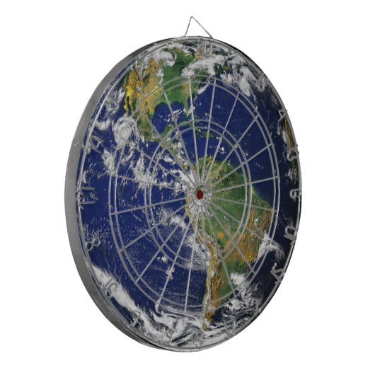 PLANEET AARDE VAN RUIMTEDartboard Dartbord (Voorkant Links)