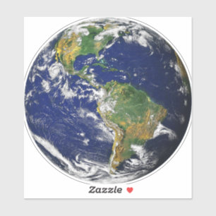 PLANEET AARDE VANAF DE RUIMTE 6" SQ. Laptop Skin S