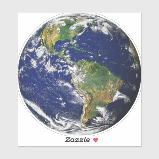 PLANEET AARDE VANAF DE RUIMTE 6" SQ. Laptop Skin S (Vel)