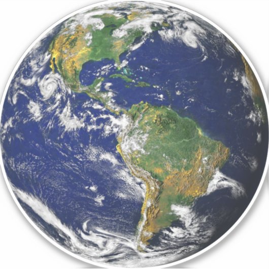 PLANEET AARDE VANAF DE RUIMTE 6" SQ. Laptop Skin S (Voorkant)