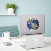 PLANEET AARDE VANAF DE RUIMTE 6" SQ. Laptop Skin S (Laptop op bureau)