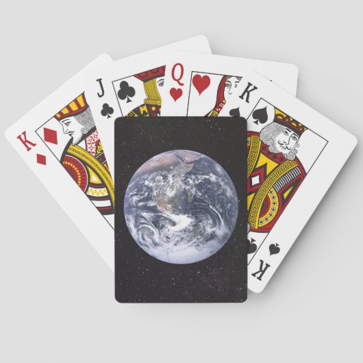 Planeet Aarde vanuit de ruimte Aarddag Speelkaarten (Achterkant)