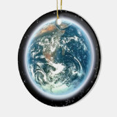 Planeet Aarde vanuit de ruimte Keramisch Ornament (Links)