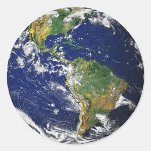 PLANEET AARDE VANUIT DE RUIMTE Kleine Stickers