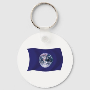 Planeet Aarde Vlag Sleutelhanger