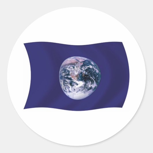 Planeet Aarde Vlag Sticker (Voorkant)
