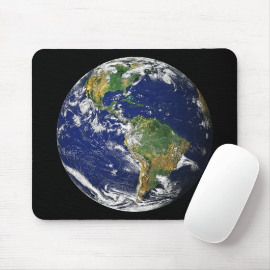 PLANEET AARTH UIT SPACE (Amerika) Mousepad Muismat (Met muis)