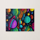 Planeet achtergrond legpuzzel (Horizontaal)