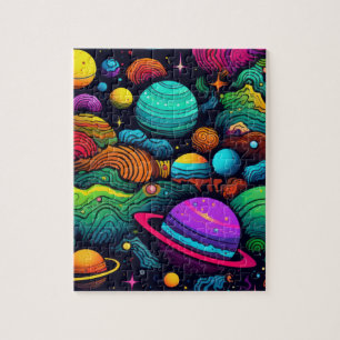 Planeet achtergrond legpuzzel