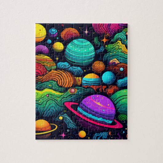 Planeet achtergrond legpuzzel (Verticaal)