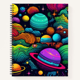 Planeet achtergrond notitieboek