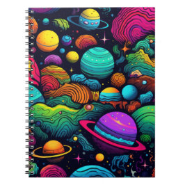 Planeet achtergrond notitieboek
