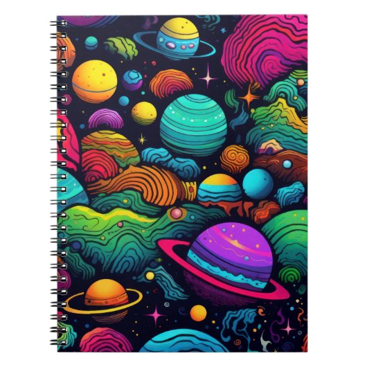 Planeet achtergrond notitieboek (Voorkant)