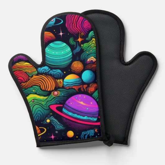 Planeet achtergrond ovenwant (Voorkant / Achterkant)