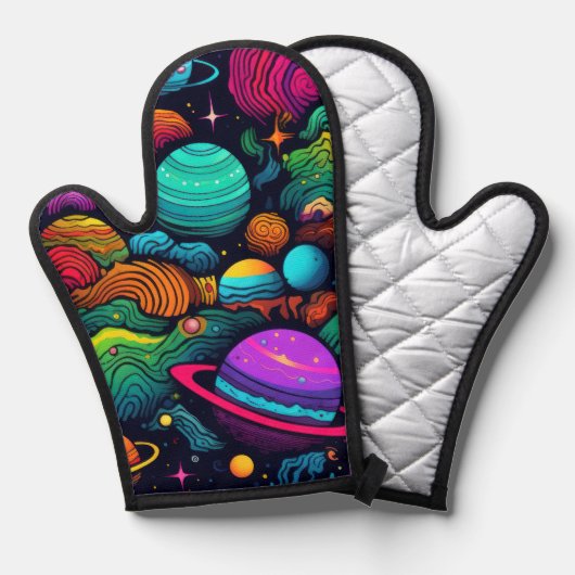 Planeet achtergrond ovenwant (Voorkant / Achterkant)