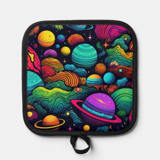 Planeet achtergrond pannenlap (Voorkant)