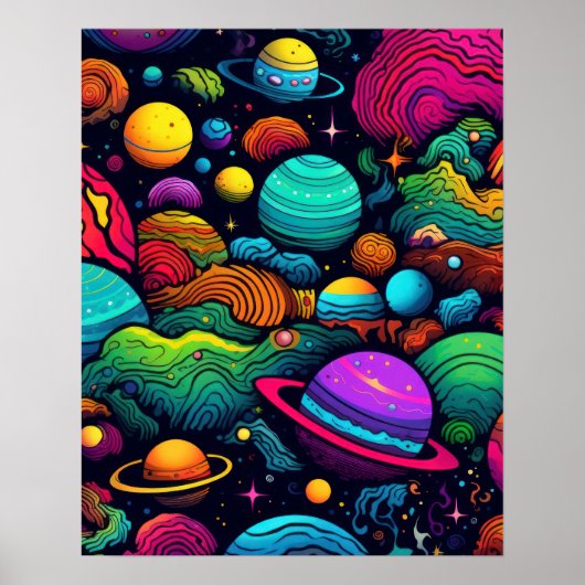 Planeet achtergrond poster (Voorkant)