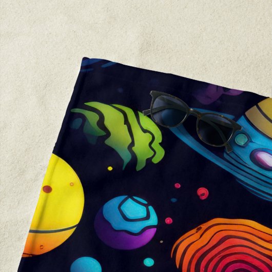 Planeet achtergrond strandlaken (In situ)