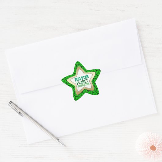 Planeet Beschermer Eco Ster Sticker (Envelop)