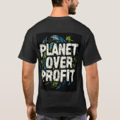 Planeet Boven Profijt – Eco Activisme T-Shirt Desi (Achterkant)