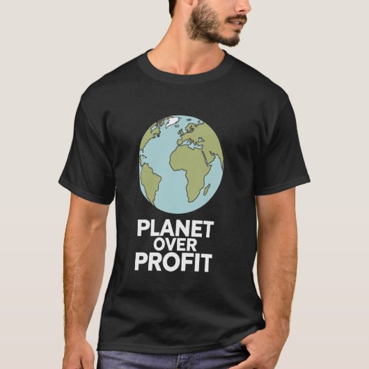Planeet Boven Winst Recycling Red De Milieu Ea T-shirt (Voorkant)