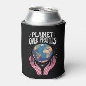 Planeet Boven Winsten Aarde Klimaatverandering is Blikjeskoeler (Blikje Voorkant)