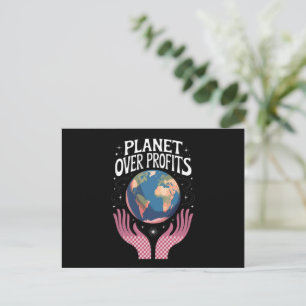 Planeet Boven Winsten Aarde Klimaatverandering is  Briefkaart