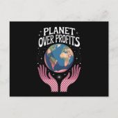 Planeet Boven Winsten Aarde Klimaatverandering is Briefkaart (Voorkant)