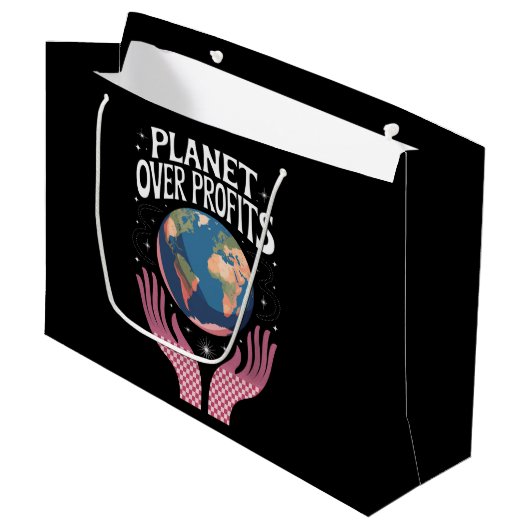 Planeet Boven Winsten Aarde Klimaatverandering is  Groot Cadeauzakje (Voorkant Gekanteld)