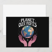 Planeet boven winsten Aarde Klimaatverandering is Kaart (Voorkant / Achterkant)
