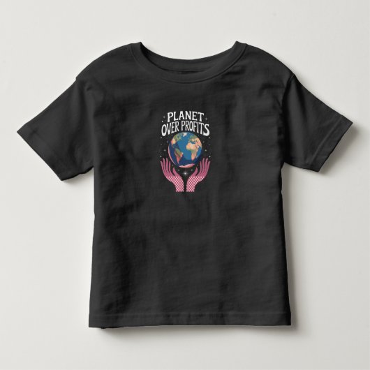 Planeet Boven Winsten Aarde Klimaatverandering is  Kinder Shirts (Voorkant)