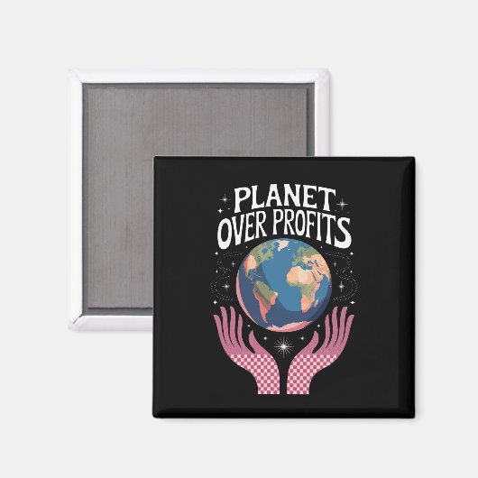 Planeet Boven Winsten Aarde Klimaatverandering is  Magneet (Voorkant / Achterkant)