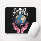 Planeet Boven Winsten Aarde Klimaatverandering Is Muismat (Met muis)