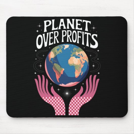 Planeet Boven Winsten Aarde Klimaatverandering Is Muismat (Voorkant)
